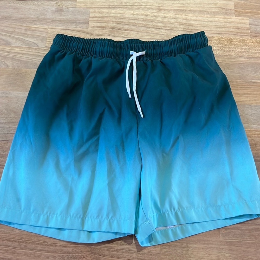 SHEIN boys blue swim trucks size 8y
